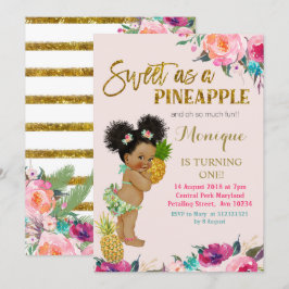 Convite de aniversário para afro-americano