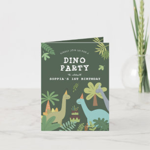 Convite de aniversário para amigos de Dino