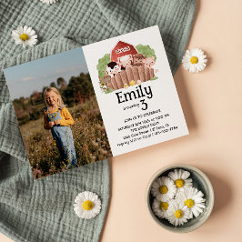 Convite de Aniversário para Animais da Fazenda Fot