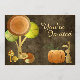 Convite de Aniversário para Animais das Florestas 