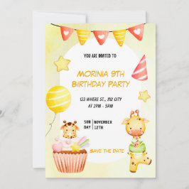 Convite de Aniversário para Animais de Campanha Am