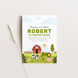 Convite de Aniversário para Animais de Criação