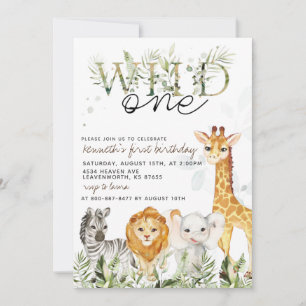 Convite de Aniversário para Animais do Jardim Zool