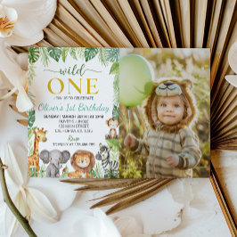 Convite de Aniversário para Animais Safari Selvage
