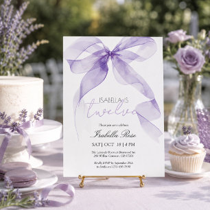 Convite de Aniversário para Arco de Aquarela Roxo