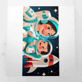 Convite de Aniversário para Aventura Espacial - Ca