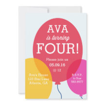 Convite de aniversário para balões