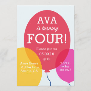 Convite de Aniversário para Balões