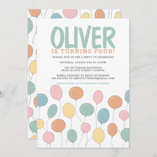 Convite de aniversário para balões