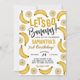 Convite de Aniversário para Bananas de vamos