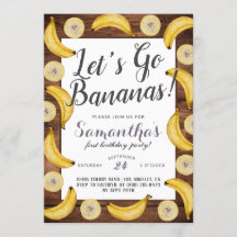 Convite de Aniversário para Bananas de vamos