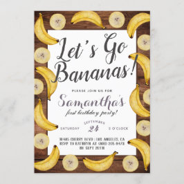 Convite de Aniversário para Bananas de vamos