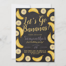 Convite de Aniversário para Bananas de vamos