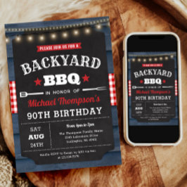 Convite de Aniversário para Barbecue 90 de Quintal