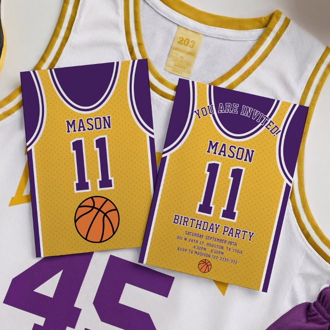 Convite de Aniversário para Basquete (Criador carregado)