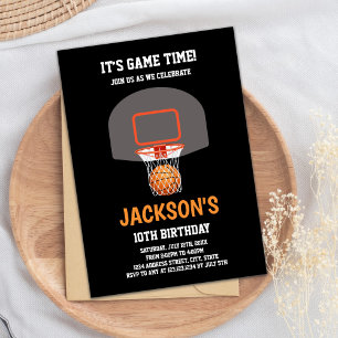 Convite de Aniversário para Basquete