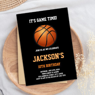 Convite de Aniversário para Basquete