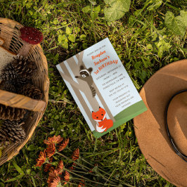 Convite de Aniversário para Bebês de Woodland