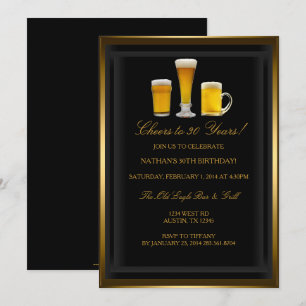 Convite de Aniversário para Bebidas Cheers
