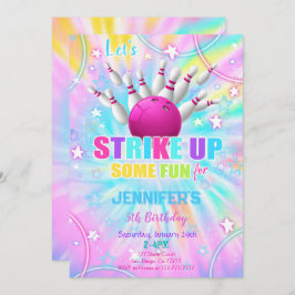 Convite de Aniversário para Boliches Editáveis