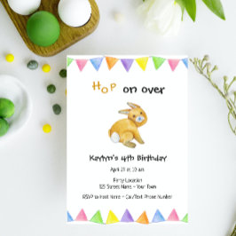 Convite de aniversário para Bunny Salto