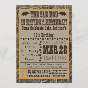 Convite de Aniversário para Caça de Caça de Ca