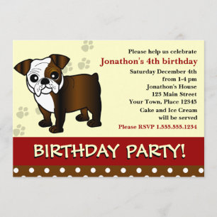 Convite de aniversário para Cachorro