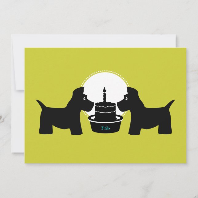 Convite de aniversário para cães - É um pássaro (Frente)