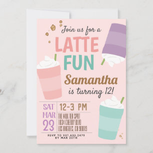 Convite De Aniversário Para Café De Diversão La