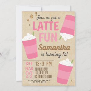 Convite De Aniversário Para Café De Diversão La