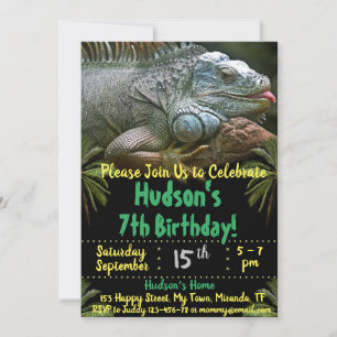 Convite de aniversário para Cameleon