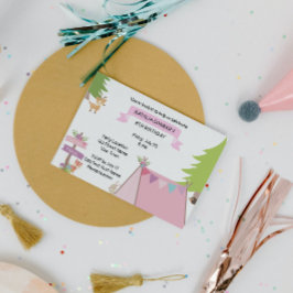 Convite de Aniversário para Campanha Rosa