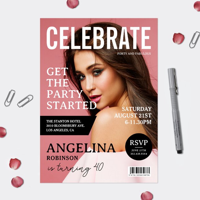 Convite de Aniversário para Capa da Revista Celebr (Criador carregado)