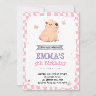 Convite de aniversário para Capybara
