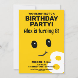 Convite de Aniversário para Caras Sorrindo