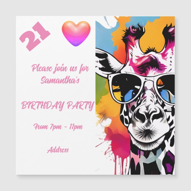 Convite de Aniversário para Cartão de Postagem Per (Frente)