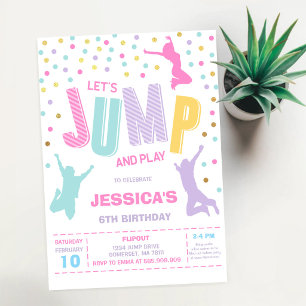 Convite de Aniversário para Casa de Saltar e Quica