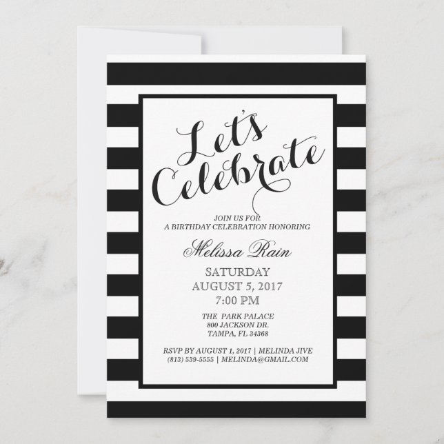 Convite de Aniversário para Celebração de vamos (Frente)