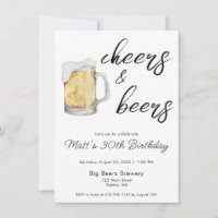 Convite de Aniversário para Cheers & Beers
