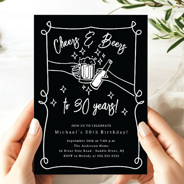 Convite de Aniversário para Cheers & Beers (Criador carregado)