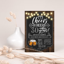 Convite de Aniversário para Cheers e Beers