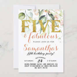 Convite de Aniversário para Cinco e Fabulosas Rapa