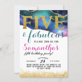 Convite de Aniversário para Cinco e Fabulosas Rapa