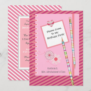 Convite de Aniversário para Colega de Classe e Bo