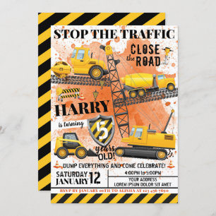 Convite de Aniversário para Construção