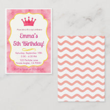 Convite de Aniversário para Coroa Rosa | zazzlemad