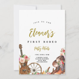 Convite de Aniversário para Cowgirl Western Countr