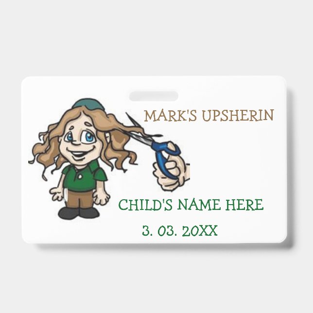 Convite de Aniversário para Crachá de I.D. de Upsh (Frente)