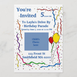 Convite de aniversário para criança