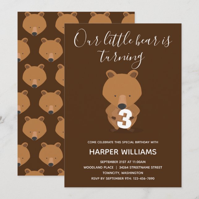 Convite De Aniversário Para Crianças Bons Animais (Frente/Verso)